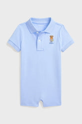 Short-Sleeve Cotton Interlock Novelty Bear Graphic Shortall